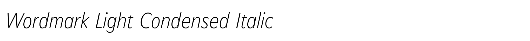 Wordmark Light Condensed Italic image
